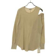 INSCRIRE(アンスクリア) カットアウト ロングスリーブTシャツ ベージュ