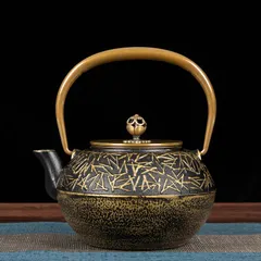 鉄器 鉄瓶 1.2L 急須 おしゃれ IH 対応 伝統工芸品 白湯がオススメ 茶愛好家のための良いパートナー キッチン用品 食器 日用品 雑貨鉄器 茶漉付け