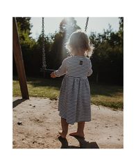 《COODO》オーガニックコットン100%　ワンピース　110／　BASIC DRESS(110)_stripe