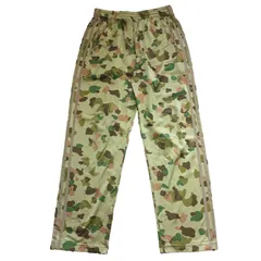 古着 adidas アディダス トラックパンツ トレフォイルロゴ 3ライン  迷彩柄 カモフラージュ ブラウン系 ベージュ系 マルチカラー L 100サイズ 256-105