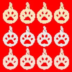 【人気商品】[UNICRAFTALE] 12個 3色 犬の足跡 チャーム にくきゅう 動物チャーム 犬ペンダント 304ステンレス鋼 フラットラウンドチャーム 金属チャーム 動物ペンダント メタルチャーム 透かしパーツ ジュエリー作り ネックレスブレスレットパ