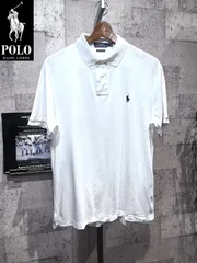 美品 ポロラルフローレン 正規品 ソフトな 半袖 ポロシャツ M CUSTOM FIT メンズ 白 ホワイト ポニー ワンポイント POLO RALPHLAUREN