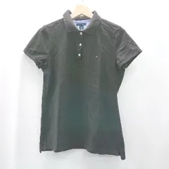 ◇ TOMMYHILFIGER トミーヒルフィガー シンプル カジュアル 通気性 柔らか 半袖 ポロシャツ サイズM ブラック メンズ E  【1402200007589】