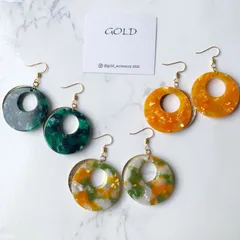 《No.35》【3color】カラフルラウンドピアス
