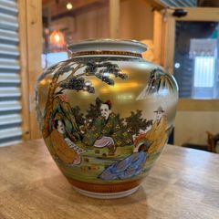 九谷焼　花瓶　宗山