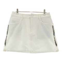 美品】ジャックバニー ラミネートツイルスカートインナー付き シルバー