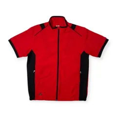 adidas GOLF アディダス ゴルフ ジップアップ 半袖 ウインドブレーカー ジャケット サイズ M /レッド/スポーツ