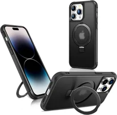 【人気商品】隠しリンク付き スマホカバー 360°回転スタンド iPhone12 ストラップホール付き アイフォン12プロ 半透明 カメラ保護 マグネット搭載 カバー MagSafe対応 耐衝撃 ケース 軽量 12 12 薄型 Pro/iPhone おしゃれ