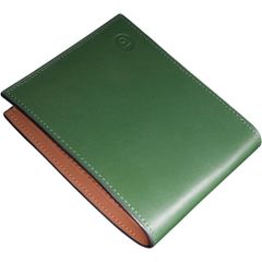 【新品未開封】財布 メンズ 2つ折り 本革 栃木レザー 日本製 大容量  新設計のボックス型小銭入れ カードたくさん入る 折りたたみ 一流の 財布 職人が作る 使いやすい 御洒落 父の日 美しいパッケージと 贈り物に最適 (グリーン) MOD7980LMLZ