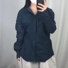 Tommy Hilfiger(トミーヒルフィガー) ドット ネイビー チェック 長袖 シャツ XS 241127