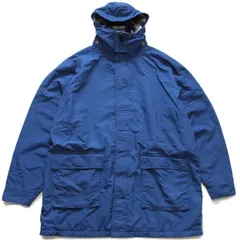 90s USA製 LANDS'ENDランズエンド タータンチェック ウールライナー ナイロン マウンテンパーカー 紺 XL★オールド ジャケット コート