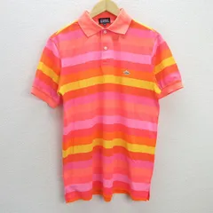 k■パーリーゲイツ/PEARLY GATES ボーダー柄 半袖ドライポロシャツ/ゴルフウェア【4】MENS■59【中古】