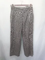 ◇ ⊇ ジャーナルスタンダード レリューム チェック ストレート パンツ サイズ38 ブラウン系 マルチ レディース E  【1507230004550】