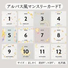 アルバス風マンスリーカード⋆𝐓 ✩⃛* 12枚セットのサムネイル