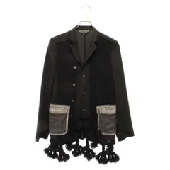 COMME des GARCONS HOMME PLUS (コムデギャルソンオムプリュス) ニット切替 シャツ ジャケット ブラック PE‐J034 AD2009 レディースのサムネイル