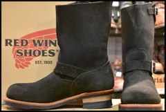 【9D 箱付 未使用 10年】レッドウィング 8274 黒スエード エンジニア ブラック ラフアウト スチールトゥ ブーツ redwing HOPESMORE【FE066】のサムネイル
