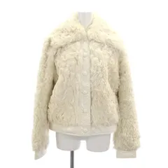 トリーバーチ TORY BURCH ラムファー ジャケット シングル L アイボリー /HK ■OSのサムネイル