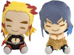 【中古】ぬいぐるみ 全2種セット でっかいぽふっとぬいぐるみ～煉獄杏寿郎・嘴平伊之助(素顔)～ 「鬼滅の刃」