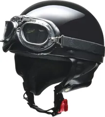 リード工業(LEAD) バイクヘルメット ハーフ CR-750 ビンテージ ブラック フリー 57~60cm未満