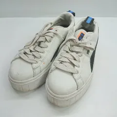◇ Θ PUMA プーマ 381983-29 厚底 ローカットスニーカー サイズ24.5 ホワイト ブラック オレンジ系 レディース メンズ E  【1409100055528】