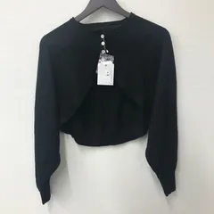 M8104 タグ付未使用 Cachette カシェット ドルマンスリーブボレロ カーディガン ブラック 02 FREE 麻/綿 オールシーズン 長袖 レディース