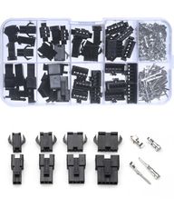 【人気商品】小型 ハウジングコネクター コネクター オス/メス 2.54mmピッチ端子 JST-SM 圧着端子 アダプターキット 配線作業 harukita 端子 電子部品 収納ケース付き【200個入り】