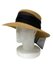 FOXEY　フォクシー　帽子　ストローハット　麦わら帽子　黒リボン　ベージュ 2025年最新】Foxey レディース 麦わら帽子の人気アイテム - メルカリ