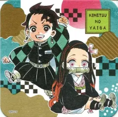 【中古】マグカップ・湯のみ 竈門炭治郎＆竈門禰豆子（ミニキャラ） 「鬼滅の刃 アートコースター」 ジャンプフェスタ2020グッズ