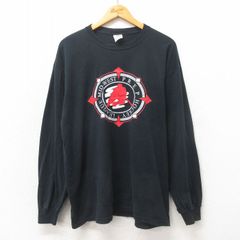 XL/古着 ジャージーズ 長袖 ビンテージ Tシャツ メンズ 00s ホッケー クルーネック 黒 ブラック 25may21 中古