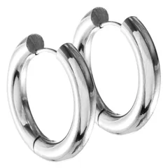 【在庫セール】幅5mm 2個セット 両耳 18G ステンレス リング フープ リングピアス メンズ 太め フープピアス INTERNATIONAL] [SEIYA