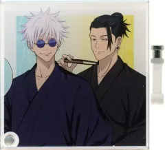 【中古】アクリルスタンド・アクリルパネル 五条悟＆夏油傑 「呪術廻戦×浅草花やしき 描き下ろしイラスト 懐玉・玉折 浴衣ver. トレーディングアクリルスタンドパネル」