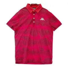 サイズ：L KAPPA GOLF カッパゴルフ  半袖ポロシャツ 総柄 レッド系 [240101391416]# ゴルフウェア メンズ ストスト