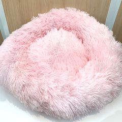 ◇716【新品】★限定★【パステルピンク】Mサイズ(50cm×50cm) もふもふ ペットベッド クッション 犬 猫 小型犬 ふわふわ フカフカ ペット用ベッド 洗える かわいい 寝袋 ペットソファ 犬用クッションのサムネイル