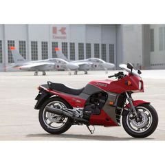 絵画風 壁紙ポスター (はがせるシール式) カワサキ GPZ900R Ninja A1 初期型 忍者 1984年 初代ニンジャ at 川崎重工 キャラクロ KNNJ-003A2 (A2版 594mm×420mm) ＜日本製＞ ウォールステッカー お風呂ポスター