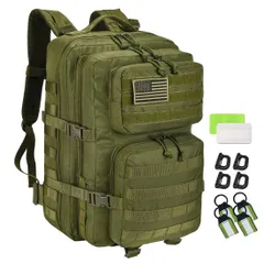 【新着商品】45リットルミリタリーリュックサック、タクティカルバッグ、登山アウトドアキャンプハイキングバックパック [R.SASR]