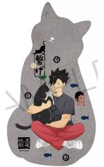 [중고] 쿠션·본체 쿠로오 테츠로 고양이형 쿠션 [하이큐!!]