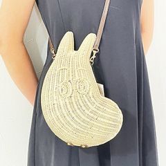 美品 kate spade カタツムリ ウィッカー かごバッグ ショルダー 廃盤