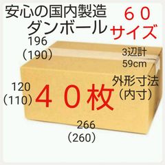 安心の国内製造 段ボール ダンボール 60サイズ   新品未使用  全国送料無料