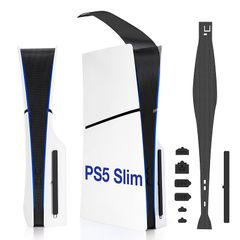 L'QECTED 新型PS5 Slim用 ホコリキャッチャー【ホコリ侵入防止/USBキャップ/新型PS5両エディション対応】PS5 Slim 防塵フィルター 防毛・通気性・ 放熱