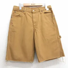 W30/古着 ディッキーズ Dickies ショート ペインター パンツ ショーツ メンズ ダック地 コットン 茶系 ブラウン 25jul10 中古 ボトムス 短