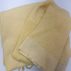 ◇ Θ mystic 肩ひも調節可能 リブニット ワンピース ジップアップ カーディガン サイズ2 イエロー レディース E  【1412090060632】