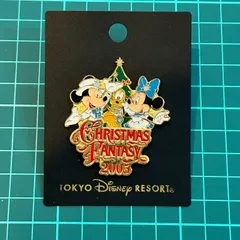 TDL　クリスマス ファンタジー 2005：台紙付き。ピンバッジ：ディズニー