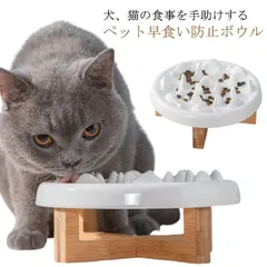 【陶器製】犬猫用スローフードボウル｜魚の骨型・犬の骨型・小魚型 木製スタンド付きタイプあり フード早食い防止食器 ca744