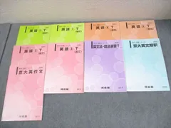 河合塾 京都大学 トップレベル・京大コース 英語 テキスト 英文解釈/英作文/英文法・語法演習T 等 2024 計9冊 067M0Dのサムネイル