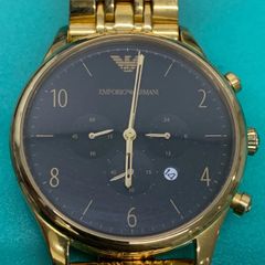 EMPORIO ARMANI AR-1893 クロノグラフ ゴールド QZ腕時計 - メルカリ