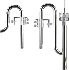 水槽　パイプ　熱帯魚 アクアリウム　外部フィルター用 ステンレスパイプ 油膜取り 給排水セット 水質改善 360度回転 取り外し可能　内径12mmホース対応