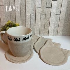 コースター　ハンドメイド　ねこ