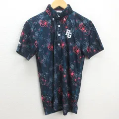 G■フィラ/FILA GOLF 半袖ポロシャツ/ゴルフウェア【M】紺/men's/17【中古】■