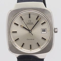 OMEGA オメガ ジュネーブ 手巻き 136.041 良稼働 新品リザード本革 