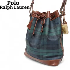 polo レザーラフィア巾着バケットバッグ Polo Ralph Lauren編み込みレザーラフィア巾着バケットバッグ
